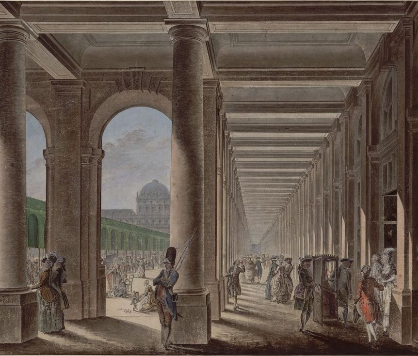 Aquarell des Palais Royal, nach 1780